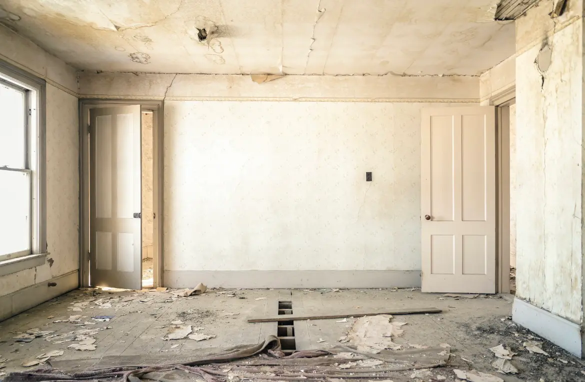 Waste disposal crew managing a cleanout project in West Springfield Town